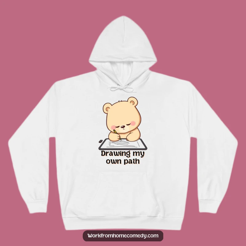 Funny Bear Art Hoodie: Cozy sweatshirt with a creative bear, ideal funny gift for artists.